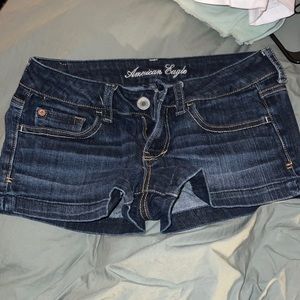 VINTAGE American Eagle Stretch Jean Shorts- Low Rise- Size 4
